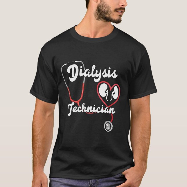 T-shirt Technicien en dialyse Infirmière en néphrologie du (Devant)
