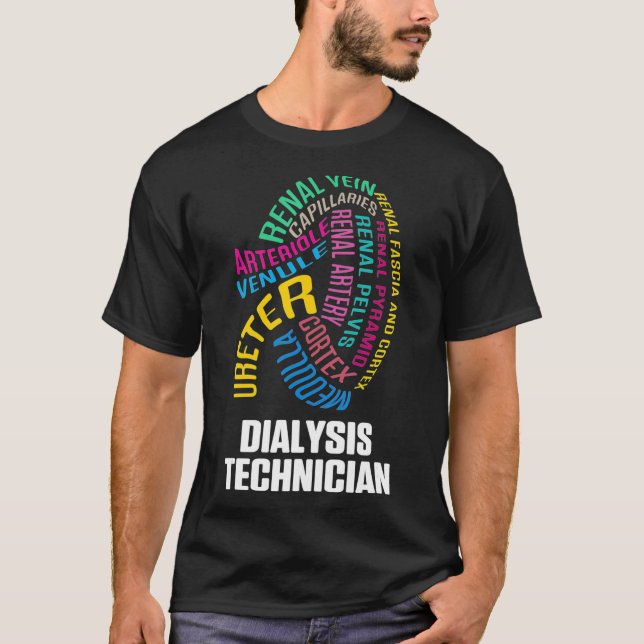 T-shirt Technicien en dialyse Néphrologie Renal (Devant)