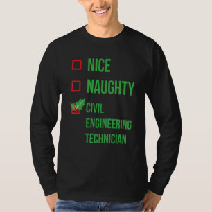 T-shirt Technicien en génie civil Funny Pajama Christma