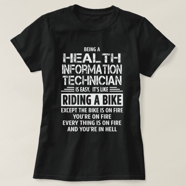 T-shirt Technicien en information sur la santé (Design devant)