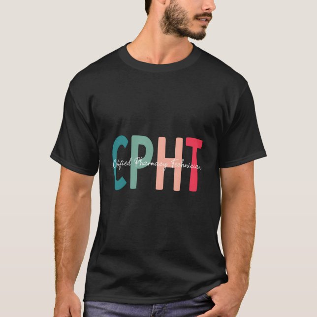 T-shirt Technicien En Pharmacie Certifié Du Cpht (Devant)