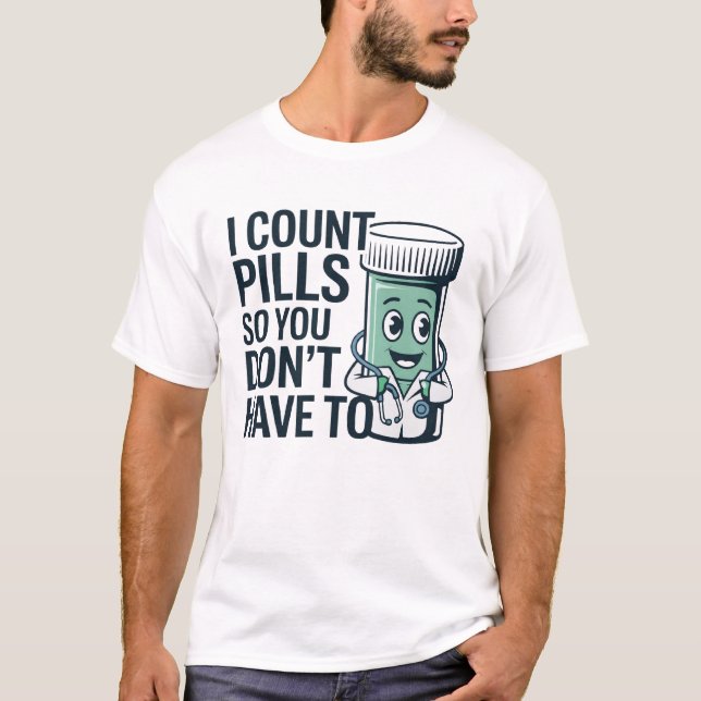 T-shirt Technicien en pharmacie drôle CPhT PTCE Pharmacien (Devant)