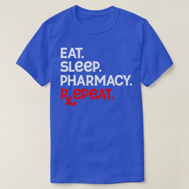 T-shirt Technicien En Pharmacie Drôle Manger Sommeil Pharm (Design devant)