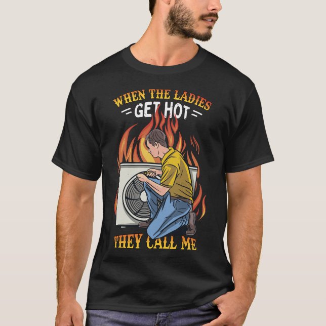 T-shirt Technicien En Réparation HVAC Art Pour Entrepreneu (Devant)