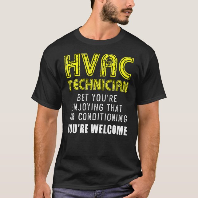 T-shirt Technicien Hvac Hvac Tech 2 (Devant)