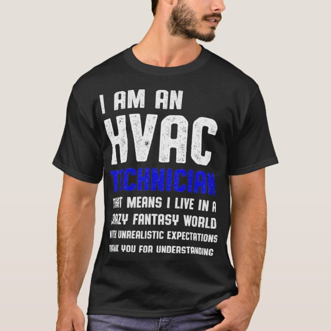 T-shirt Technicien HVAC Imaginaire Drôle Technique HVAC (Devant)