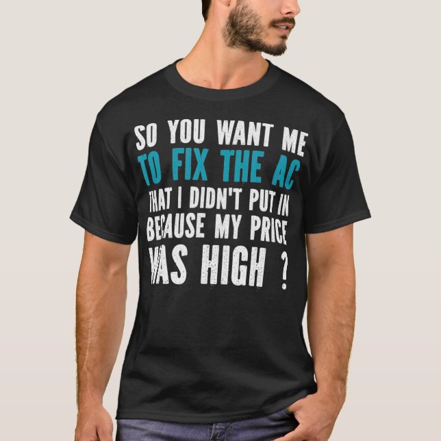 T-shirt Technicien HVAC Ingénieur HVAC Drôle cadeau  (Devant)