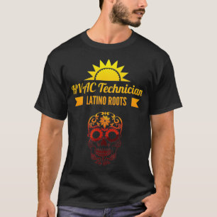 T-shirt Technicien HVAC Latino Racines Mécanique HVACR La