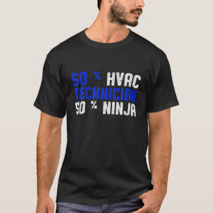 T-shirt Technicien HVAC Ninja Funny Tech HVAC