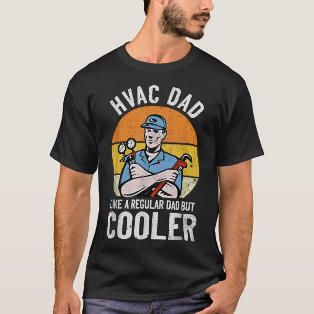 T-shirt Technicien Hvac Papa (Devant)