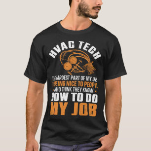T-shirt Technicien HVAC Tech Vintage Hvac Tech Le plus dur