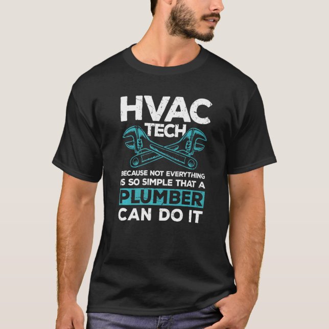T-shirt Technicien Hvac Vêtements Ingénieur Hvac Mens Hvac (Devant)