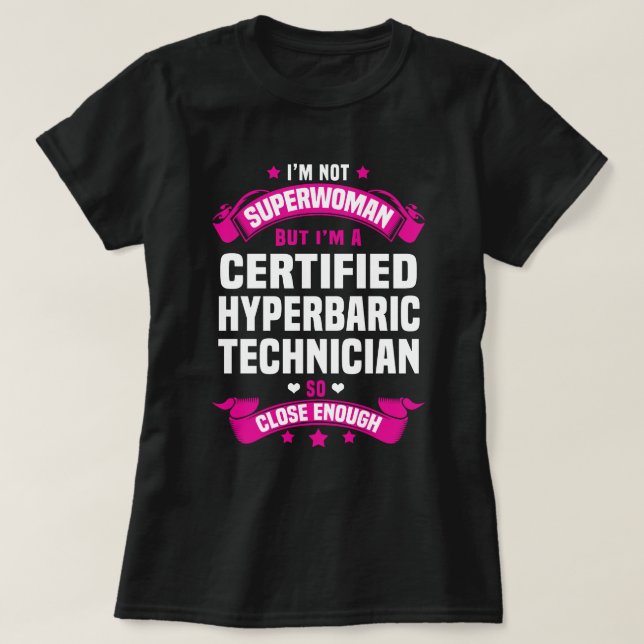 T-shirt Technicien hyperbarique certifié (Design devant)
