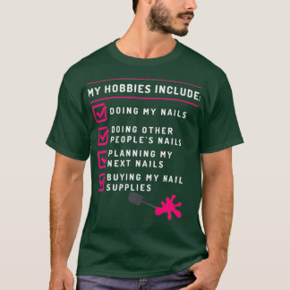 T-shirt Technicien Nail Atteint Artiste Nail Tech