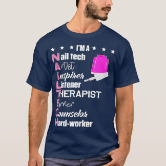 T-shirt Technicien Nail Conseiller Artiste Nail Tech