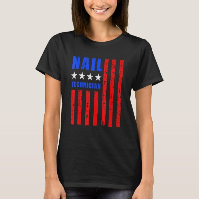 T-shirt Technicien Nail Tech Artiste Manicuriste 15 (Devant)