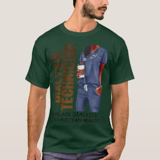 T-shirt Technicienne en dialyse noire Femmes Mois de fiert