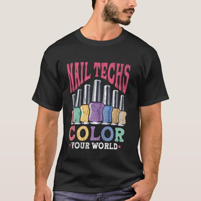 T-shirt Technicienne en onglerie Devis Uniforme de travail (Devant)