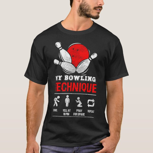 T-shirt Technique de Bowling championne de championnat de  (Devant)