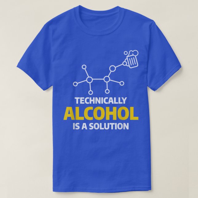 T-shirt Techniquement L'Alcool Est Une Solution Bière Scie (Design devant)