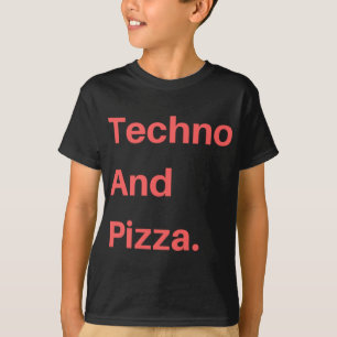 T-shirt Techno Et Pizza