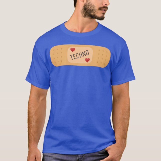 T-shirt Techno musique bandaid fille (Devant)