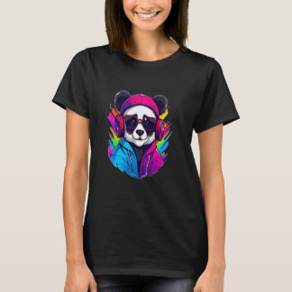 T-shirt Techno Rave Panda House Music Lover Raver