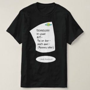 T-shirt Technologie automobile - Lettres noires
