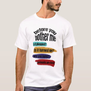 T-shirt Technologie de l'information amusante Aide techn