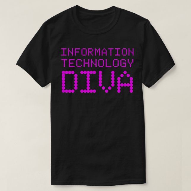 T-shirt Technologies de l'information Diva Femme Travaille (Design devant)