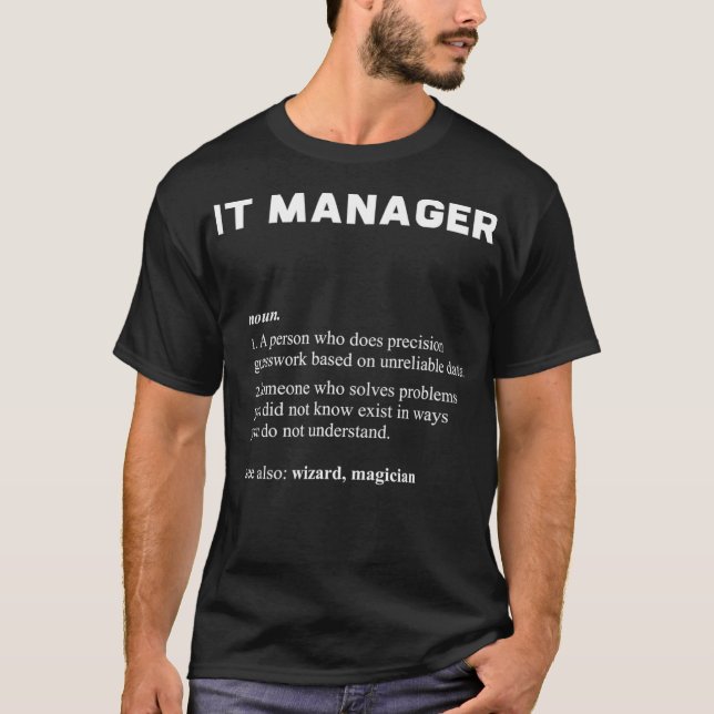 T-shirt Technologies de l'information IT Manager Funny Def (Devant)