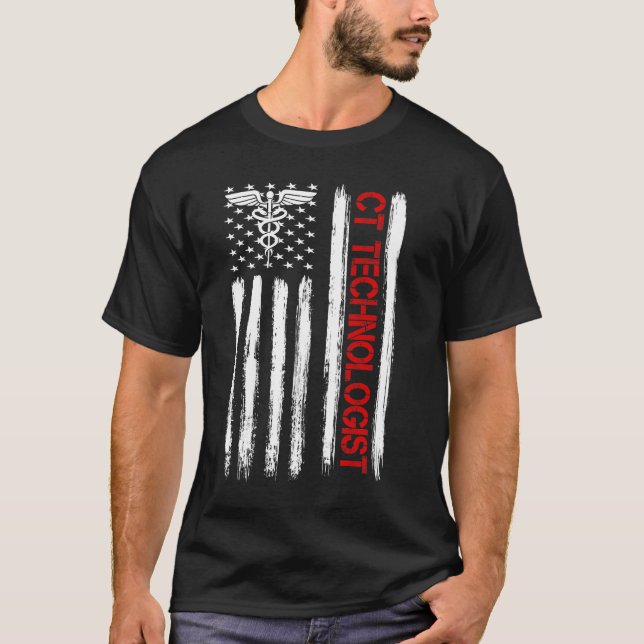 T-shirt Technologue en radiologie de la tomographie par ca (Devant)