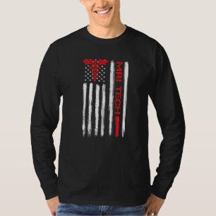 T-shirt Technologue Mri Drapeau Américain Rad Radiologique