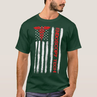 T-shirt Technologue technique en endoscopie du drapeau amé