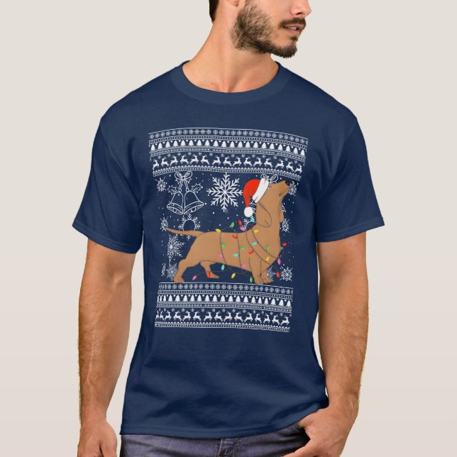 T-shirt Teckel amis de Noël (Devant)