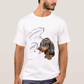 T-shirt Teckel "d'attitude de chiot"