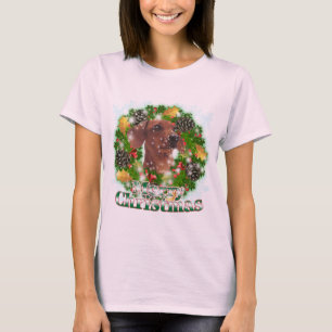 T-shirt Teckel de Joyeux Noël