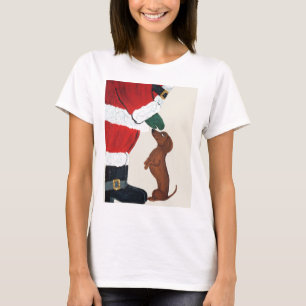 T-shirt Teckel et Père Noël