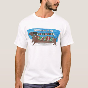 T-shirt Teckel par la neige - Noël drôle de Doxie