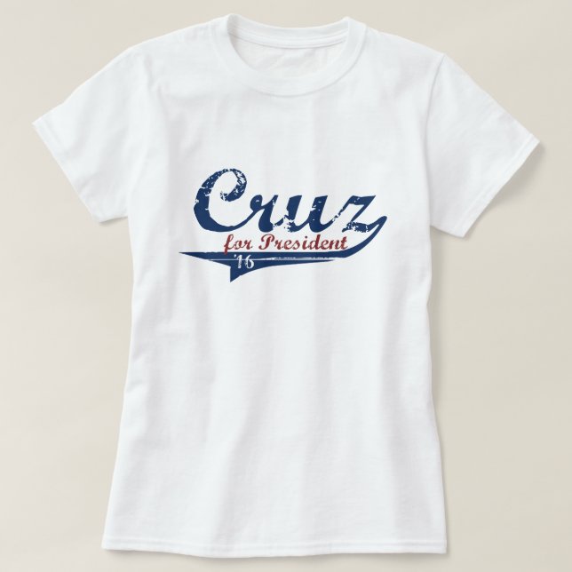 T-shirt Ted Cruz Président 2016 Swash (Design devant)