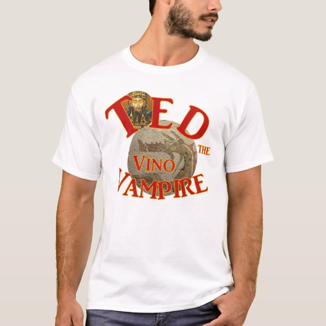 T-shirt Ted the Vino Vampire Ted's Pagan Tiki Shack Bar (Devant)