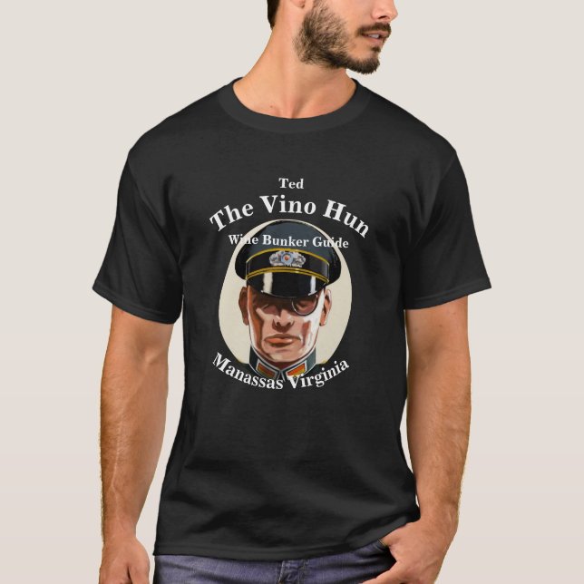 T-shirt Ted Vino Hun Wine Bunker Guide Vine Vin T-Shir (Devant)
