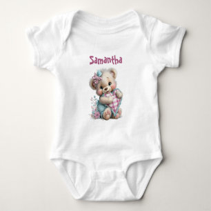 T-Shirt Teddy Bear Baby Shower  Bodysuit