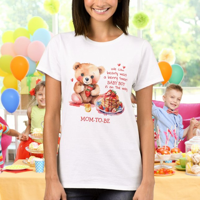 T-shirt Teddy Bear Fraise Pancake Brunch Maman-To-Be (Créateur téléchargé)