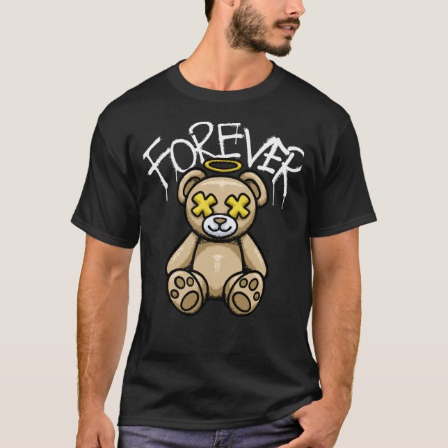 T-shirt Teddy Bear Halo Streetwear (Devant)