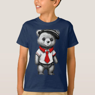 T-shirt Teddy Bear School Uniform Cute Animal design