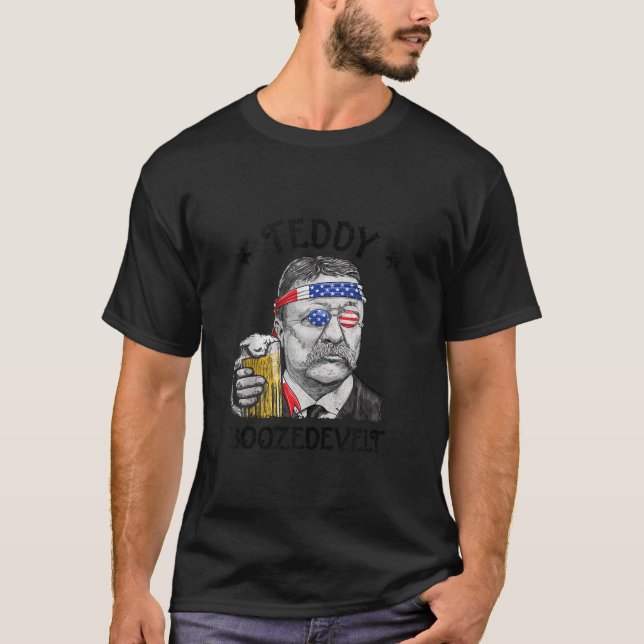 T-shirt Teddy Boozedevelt Theodore Roosevelt 4 juillet M (Devant)