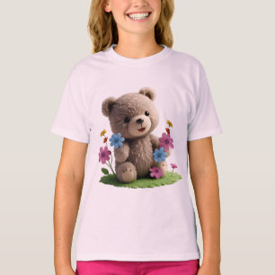 T-shirt Teddy_design.no.6- par Maaya Prints, Kids Pink
