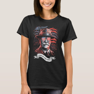 T-shirt Teddy Roosevelt 4 juillet Patrioti du drapeau amér