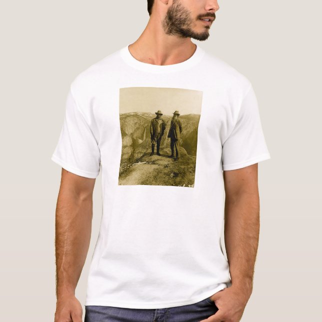 T-shirt Teddy Roosevelt et John Muir au point de glacier (Devant)